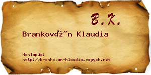 Brankován Klaudia névjegykártya